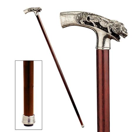 DESIGN TOSCANO The Padrone Collection: Lion on Mountain Pewter Walking Stick PA77695